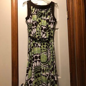 Unique Green and brown cocktail dress
